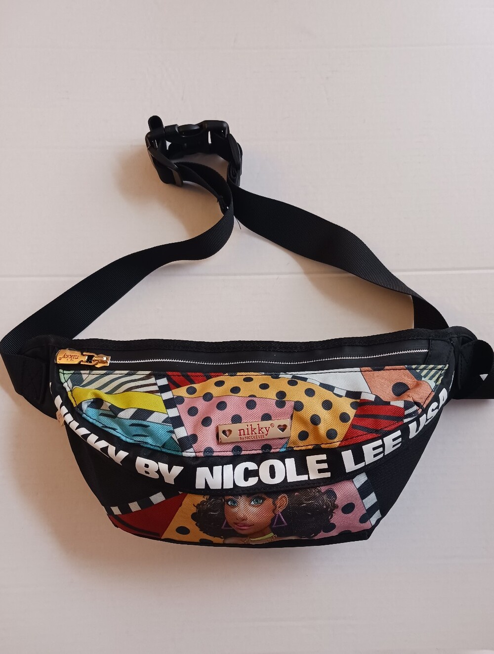 Nikky by Nicole Lee Fanny Pack , Double Zipper, Two Compartments Adjustable Belt